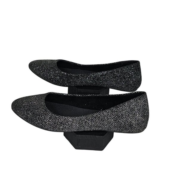 Business Casual Office Workwear Sparkle Shiny Metallic Slip On Flats 8.5M/39 - Picture 2 of 16